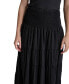 Фото #4 товара Women's Cotton Smocked-Waist Tiered Maxi Skirt