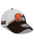 Men's White, Brown Cleveland Browns 2023 Sideline 9FORTY Adjustable Hat