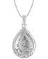 Фото #3 товара Macy's diamond Pear Halo 18" Pendant Necklace (3/4 ct. t.w.) in 14k White Gold