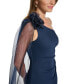 Фото #5 товара Women's Rosette-Trim Draped One-Shoulder Gown