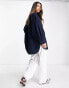 Waven oversized shacket in blue