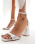 Be Mine Bridal Almee embellished block heel sandals in ivory ELFENBEIN, SATIN, 37 - фото #2