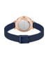 ფოტო #2 პროდუქტის Women's Floral Dial Blue Stainless Steel Mesh Strap Watch, 32mm