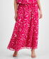 Фото #1 товара Макси-юбка с цветочным принтом I.N.C. International Concepts Petite, создана для Macy's