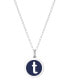 ფოტო #44 პროდუქტის Mini Initial Pendant Necklace in Sterling Silver and Navy Enamel, 16" + 2" Extender