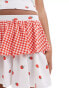 ASOS DESIGN rara mini skirt in strawberry print