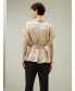 ფოტო #2 პროდუქტის Roll-up Short Sleeves Top with Waist Belt for Women