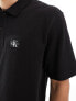 Calvin Klein Jeans texture polo in black