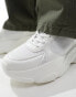 ASOS DESIGN Wide Fit Drop trainer in white