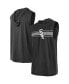 Фото #2 товара Men's Black Chicago White Sox Sleeveless Pullover Hoodie