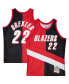 ფოტო #1 პროდუქტის Men's Clyde Drexler Red, Black Portland Trail Blazers Hardwood Classics 1991-92 Split Swingman Jersey