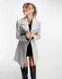 Фото #2 товара Forever New formal wrap short coat in light grey