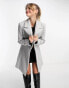 Forever New formal wrap short coat in light grey