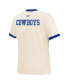 ფოტო #2 პროდუქტის Women's Cream Distressed Dallas Cowboys Retro Classic Ringer T-shirt