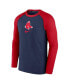 Men's Navy Boston Red Sox Authentic Collection Game Raglan Performance Long Sleeve T-shirt