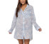 Фото #2 товара J Valdi Women's Bermuda Button-Front Big Shirt Cover-Up Light Blue Sz M 306459