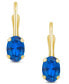 ფოტო #9 პროდუქტის Gemstone Leverback Earrings in 10K Yellow Gold