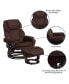 Фото #7 товара Multi-Position Recliner & Ottoman With Swivel Wood Base
