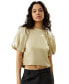 ფოტო #1 პროდუქტის Women's Puff Short Sleeve Watershine Silk Top for Women