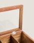 Wood and glass tea box