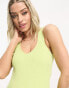 Фото #2 товара ASOS DESIGN Maternity knitted v neck vest top in green