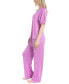 ფოტო #3 პროდუქტის Women's 2-Pc. I Heart Lounge Printed Pajamas Set