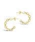 ფოტო #2 პროდუქტის Women's Delicate Chain 14K Gold Plated Hoop Earrings