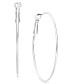 Silver-Tone Slim Hoop Earrings 1-3/4", Created for Macy's