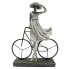 Фото #1 товара Декоративная фигура DKD Home Decor Женщина Серебристый Велосипед Металл Смола (27,5 x 9,5 x 34,5 cm)