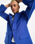 ASOS DESIGN oversized suit jacket in cobalt blue