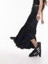 Topshop fishtail midi skirt in black 36 - фото #1