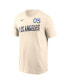 Фото #2 товара Men's Freddie Freeman Cream Los Angeles Dodgers 2024 City Connect Fuse Name Number T-Shirt