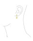 ფოტო #2 პროდუქტის Inspirational Symbol Paper Clip Love Lock Drop Sweet Heart Safety Pin Earrings Stud For Women Teen 14K Yellow Gold Plated .925 Sterling Silver