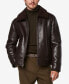 ფოტო #1 პროდუქტის Men's Cadman Faux Leather Fleece-Lined Aviator Jacket