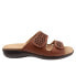 Фото #1 товара Trotters Ruthie T2113-215 Womens Brown Leather Strap Slides Sandals Shoes 5