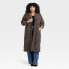 Фото #1 товара Women's Long Sleeve Wool Pea Coat - Ava & Viv Tan 1X