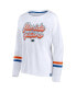 ფოტო #3 პროდუქტის Women's White Florida Gators Retro Power Striped Long Sleeve T-shirt