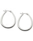 Elongated Small Hoop Earrings 1"