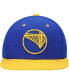 ფოტო #4 პროდუქტის Men's Royal and Gold Golden State Warriors Upside Down Snapback Hat