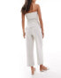 ONLY high waisted cropped tailored trouser co-ord in stone