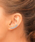 ფოტო #4 პროდუქტის Diamond Accent Leaf Ear Climber Earrings in 14K Gold Plate and Fine Silver Plate