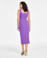 Women's Side-Shirred O-Ring Midi Dress Passion Purple, XS - фото #2