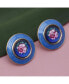 Women's Blue Enamel Flower Stud Earrings