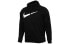 Фото #1 товара Nike 休闲运动大Logo加绒连帽卫衣 男款 黑色 / Кофта Nike Hoodie Nike Logo BQ8106-010