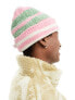 Aape By A Bathing Ape stipe beanie in pink