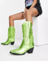 Jeffrey Campbell Dagget western boots in metallic green