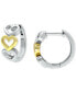 Фото #1 товара Серьги Giani Bernini Hearts Huggie Hoop Silver & Gold