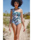 ფოტო #5 პროდუქტის Green Garden Reversible One-Shoulder One-Piece Swimsuit