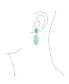 Фото #2 товара Unique Geometric Linear Mint Green Aqua Amazonite Rhombus Shape Tear Drop Natural Multi-Gemstone Party Dangling Earrings for Women