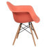 Фото #1 товара Alonza Series Peach Plastic Chair With Wood Base